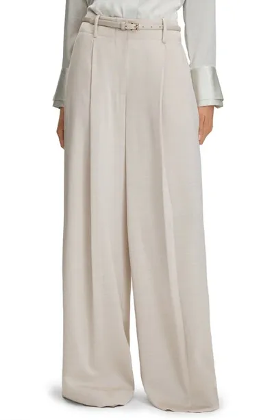 Reiss Isla Wide Leg Pants In Champagne