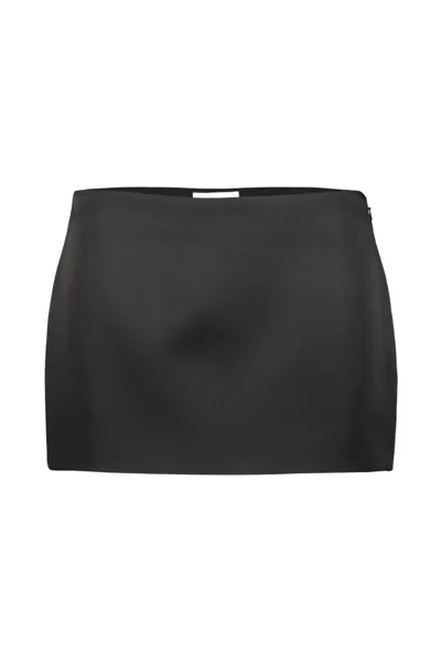 Khaite Jett Crêpe Miniskirt In Black