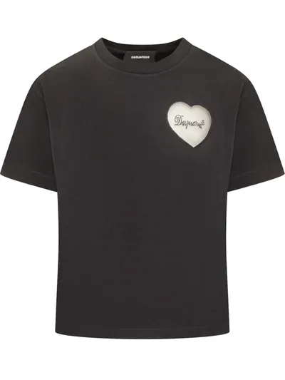 Dsquared2 Boxy Fit T-shirt In Black