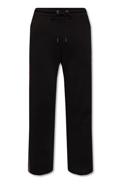 Moncler Drawstring Straight Leg Pants In Nero