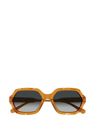 Chloé Eyewear Oval Frame Sunglasses In Orange