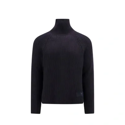 Ami Alexandre Mattiussi Blue Cashmere Turtleneck