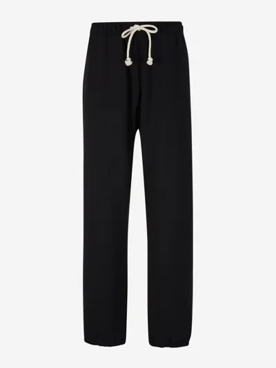 Acne Studios Logo Cotton Joggers In Black