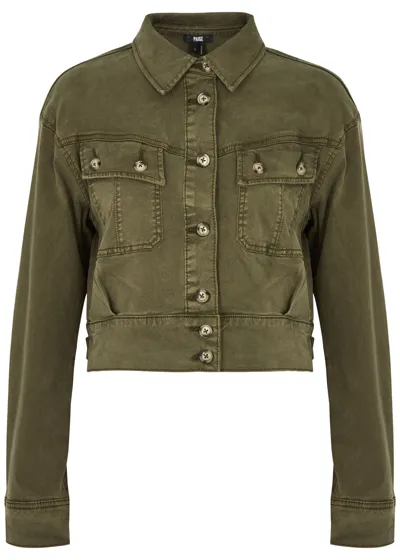 Paige Cerra Twill Jacket In Green