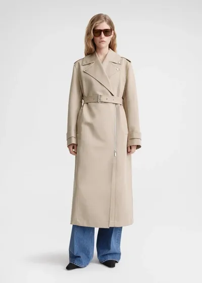 Totême Cotton Biker Trench Fawn