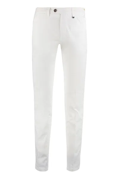 Canali Cotton Chino Trousers In White