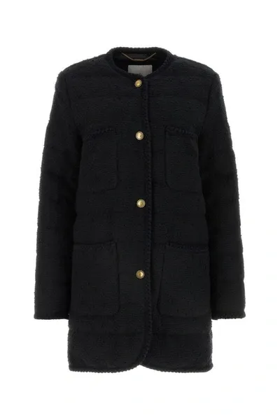 Moncler Epafo Boucle Top Coat In Black