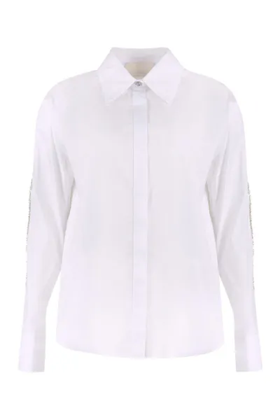 Genny Stretch Poplin Shirt In White