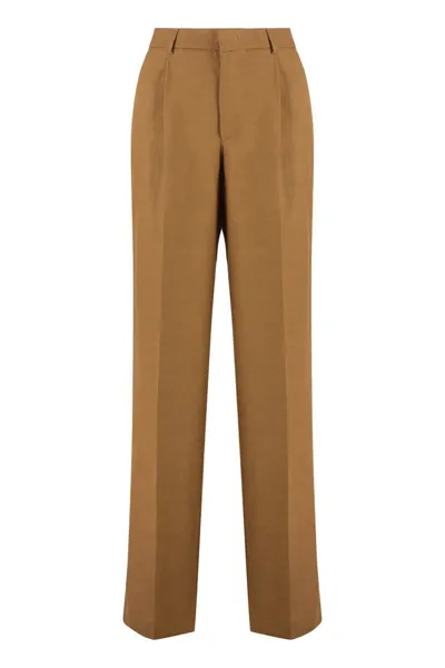 Pt01 Straight-leg Trousers In Brown