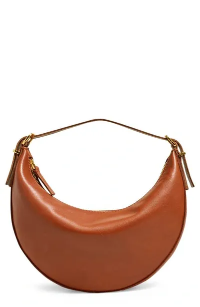 Madewell Mini The Essential Convertible Top Handle Crossbody Bag In Warm Cinnamon