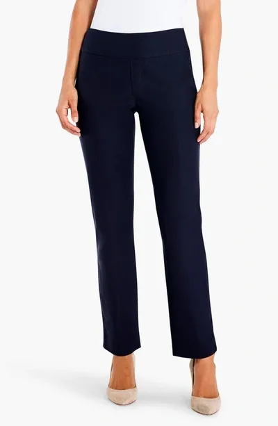 Nic + Zoe Wonderstretch Straight Leg Pants In Dark Indigo