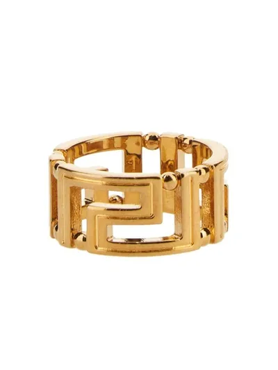 Versace Anello Con Greca In Gold