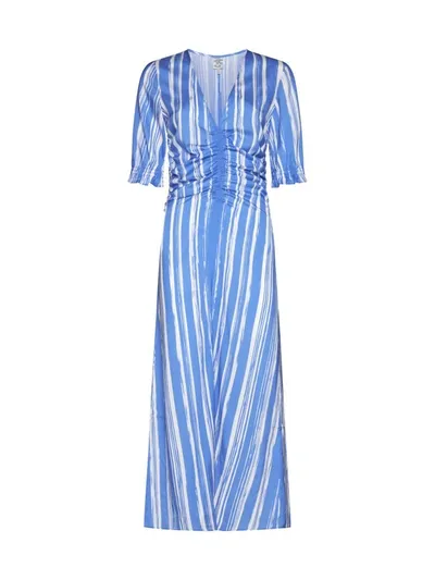 Baum Und Pferdgarten Amma Midi Dress In Blue