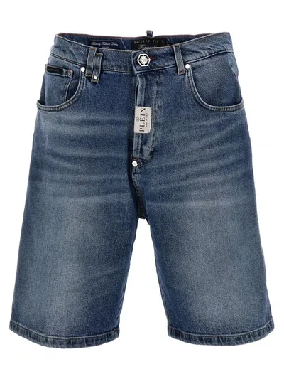 Philipp Plein Bermuda Shorts In Cobalt Blue