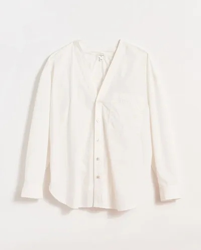 Billy Reid Cardigan Shirt In White