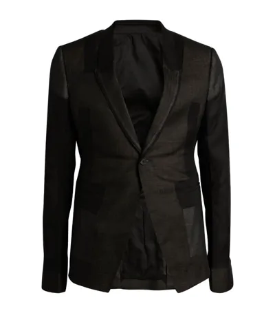 Rick Owens Sheer Giacca Blazer In Black