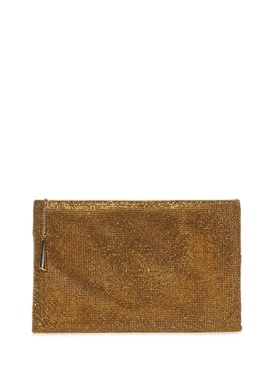 Benedetta Bruzziches La Luisa Rhinestoned Clutch Bag In Brown