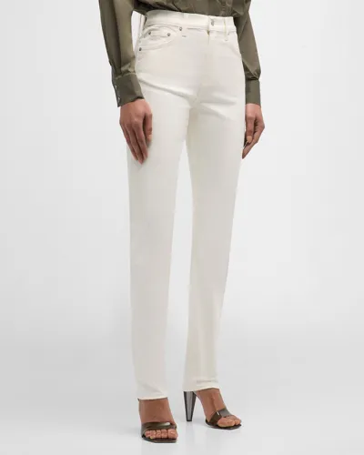 Salon 1884 84 Skinny-leg Ankle Jeans In Off White