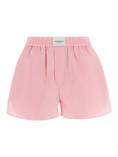 Alexander Wang T T By Alexander Wang Pleated Shorts In Pink