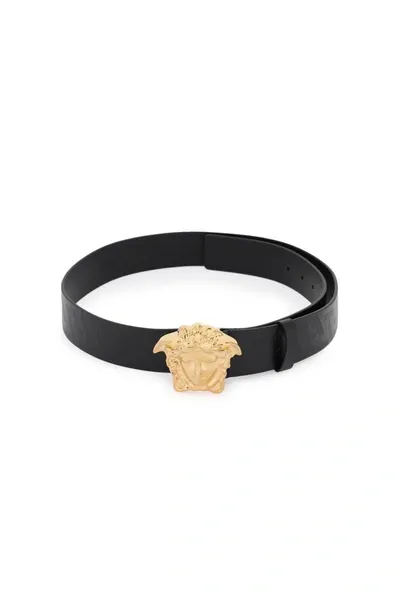 Versace La Medusa Greca Belt Men In Black