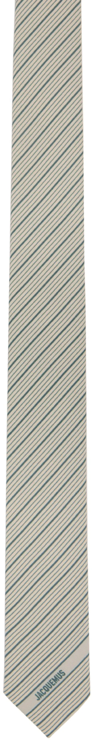 Jacquemus Beige Les Sculptures 'la Cravate' Tie In Green