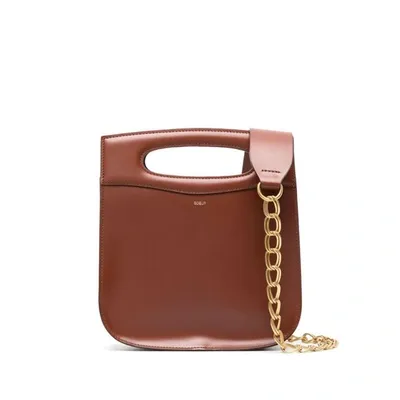 Soeur Cheri Leather Tote Bag In Brown