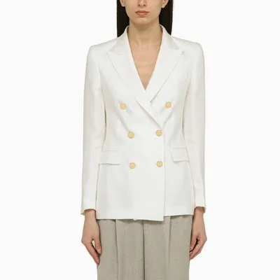 Tagliatore Double-breasted Blazer In White