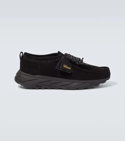 Clarks Originals Walla Eden Suede Sneakers In Black