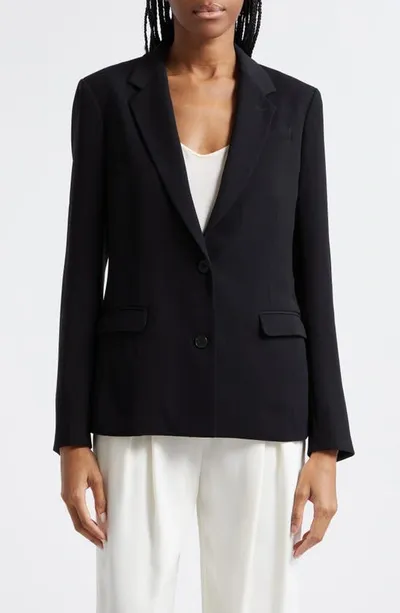 Atm Anthony Thomas Melillo Soft Crepe Twill Blazer In Black