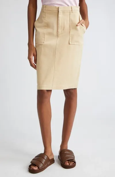 Atm Anthony Thomas Melillo Twill Pencil Skirt In Shiitake