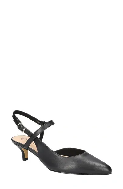 Bella Vita Women's Kayce Slingback Pumps In Black Leather