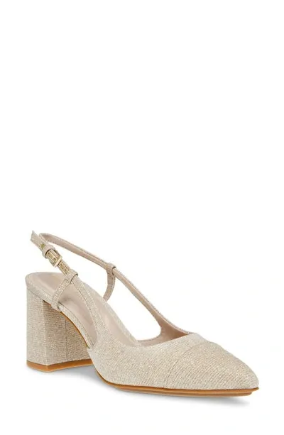 Anne Klein Brinlee Pointed Toe Pump In Platinum Fabric