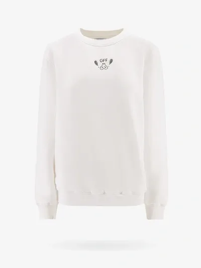 Off-white Bandana-embroidered Cotton Sweatshirt In White