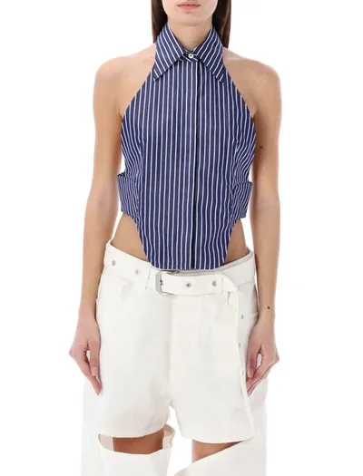 Ssheena Cute Shirt Top Stripes In Blue