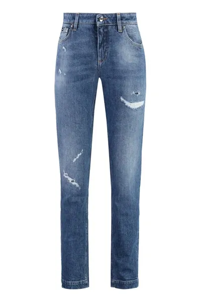 Dolce & Gabbana Stretch Cotton Jeans In Denim