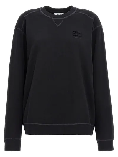 Ganni Isoli Sweatshirt In Black