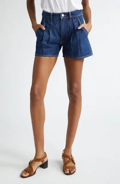 Veronica Beard Simpson Denim Short In Dusted Oxford