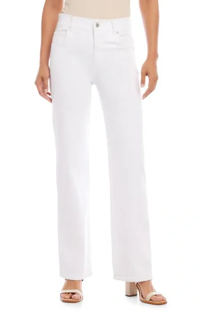 Karen Kane High Rise Wide Leg Jeans In White