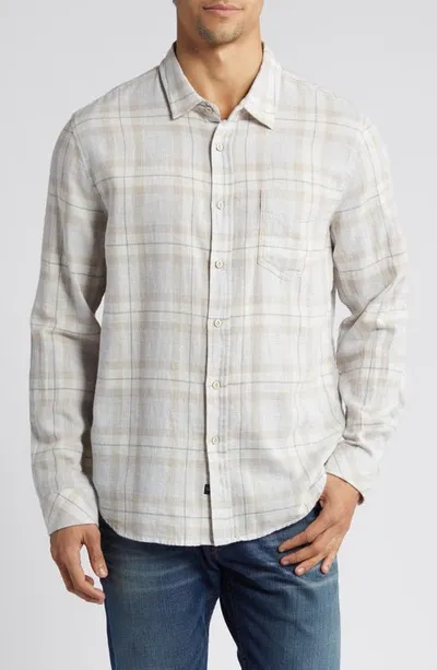 Rails Wyatt Cotton Regular Fit Button Down Shirt In Tapir Agave Melange