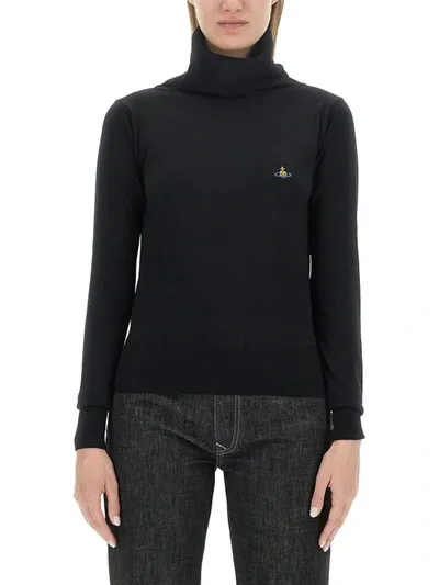 Vivienne Westwood Turtleneck Jersey Giulia In Black