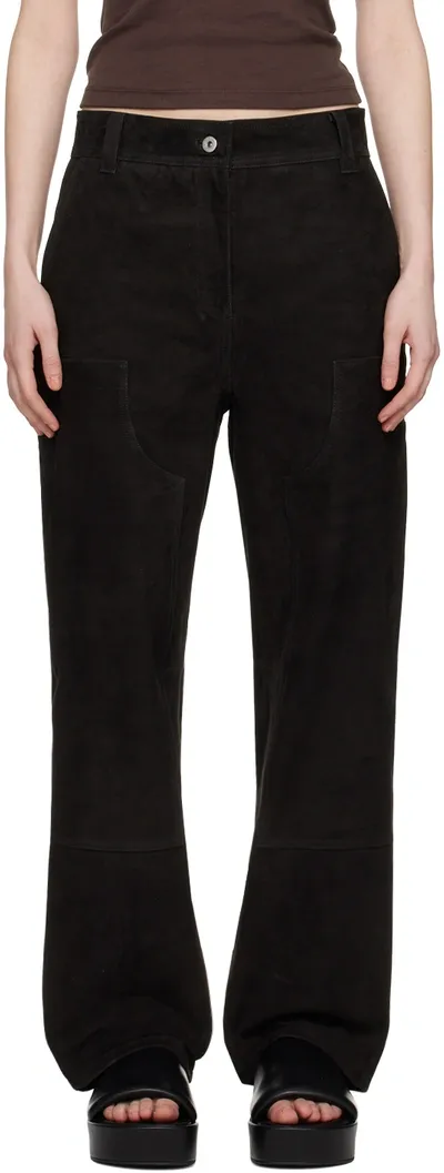 Stand Studio Black Rosalia Suede Pants