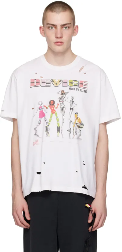 Doublet White Pz Today Edition 'device Girls' T-shirt