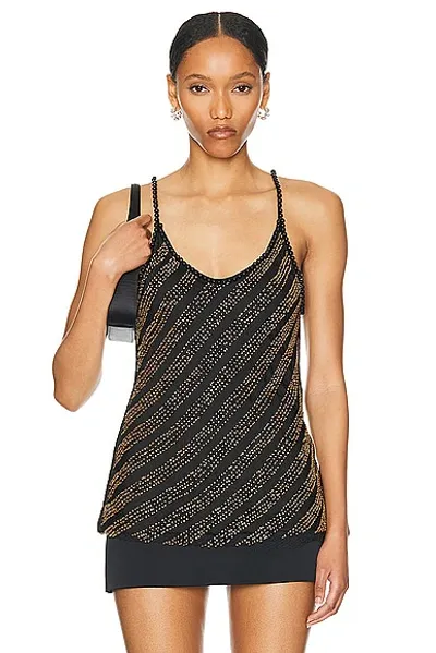 Diotima Heron Camisole Top In Black & Gold