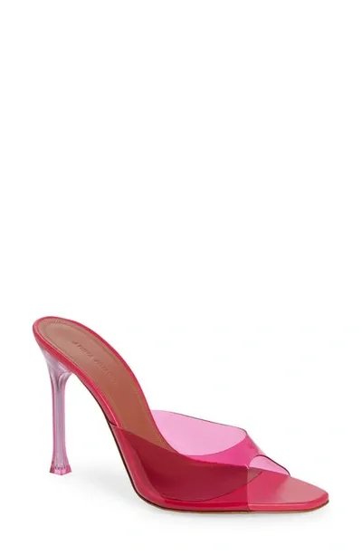 Amina Muaddi 105mm Alexa Pvc Mules In Pink