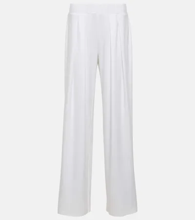 Norma Kamali Low-rise Straight Pants In White