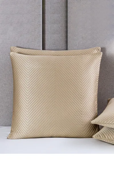 Frette Herringbone Euro Cushion In Ivory