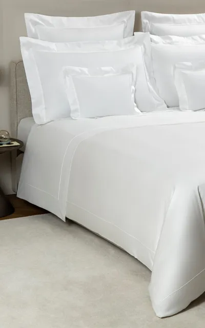 Frette Grace Cotton King Duvet Cover In White