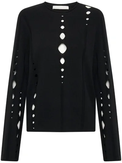 Dion Lee Black Snake Diamond Sweater