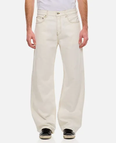 Jacquemus Le De Nîmes Droit Mid-rise Straight-leg Jeans In White