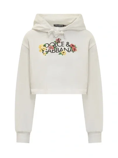 Dolce & Gabbana White Cotton Sweatshirt